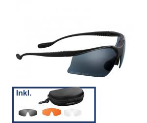 SWISS EYE® taktické bezpečnostní/střelecké brýle Stingray, včetně výměnného skla a pouzdra