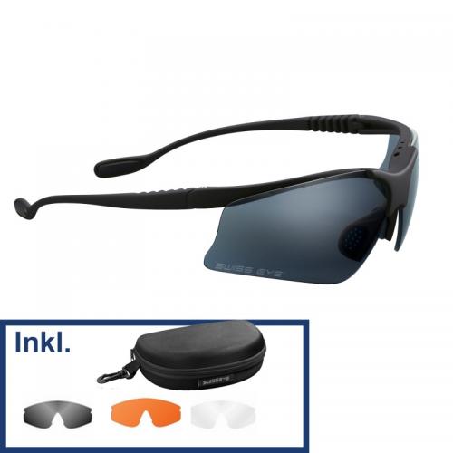 SWISS EYE® taktické bezpečnostní/střelecké brýle Stingray, včetně výměnného skla a pouzdra